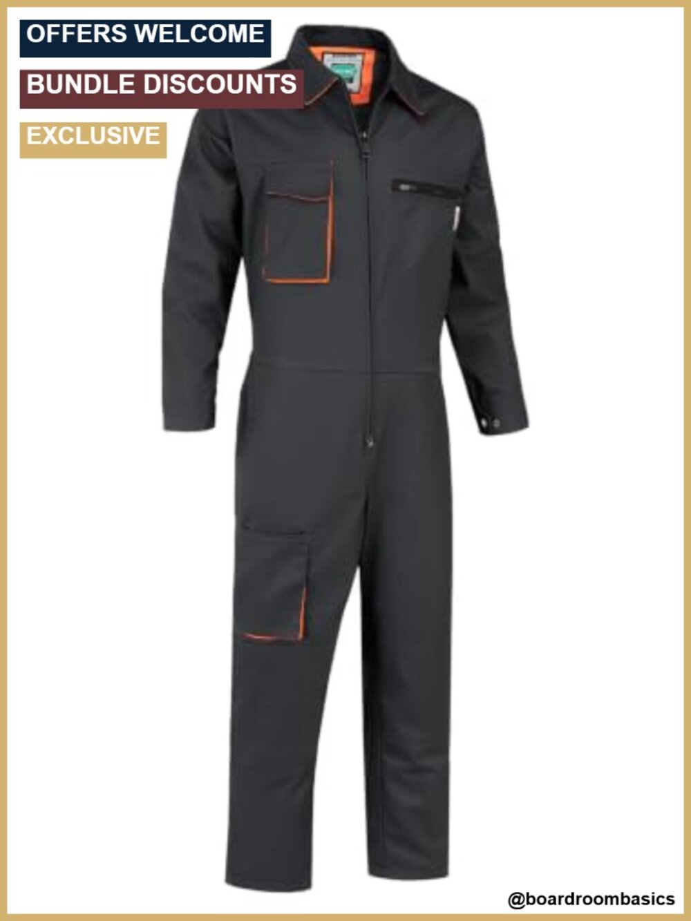 Men's Cotton Polyester Work Coveralls Mechanic Jumpsuit Multi Pockets